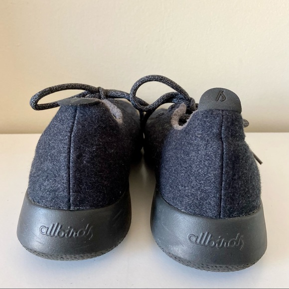 Men’s Allbirds Wool Runner Lace Up Sneakers Black - Picture 6 of 12